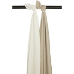 Swaddle 2-pack Hydrofiel Offwhite/Sand 120x120cm