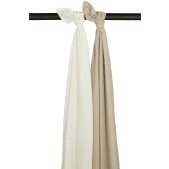 Meyco - Swaddle 2-pack Hydrofiel Offwhite/Sand 120x120cm