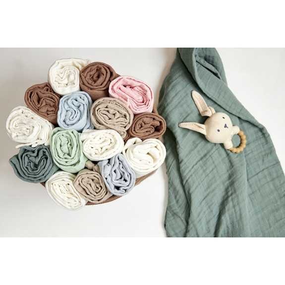 Meyco - Swaddle 2-pack Hydrofiel Offwhite/Sand 120x120cm