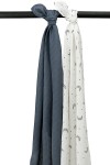 Swaddle 2-pack Hydrofiel Moon - Indigo - 120x120cm