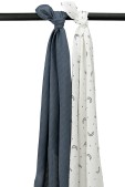 Swaddle 2-pack Hydrofiel Moon - Indigo - 120x120cm