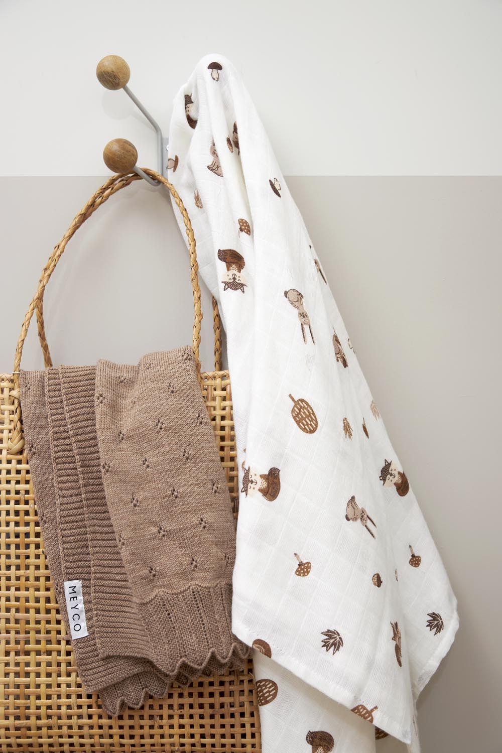 Swaddle Hydrofiel Forest Animals - Toffee - 120x120cm - afbeelding 5