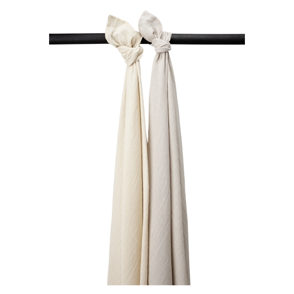 Swaddle 2-Pack Hydrofiel Uni - Soft Sand/Greige - 120x12