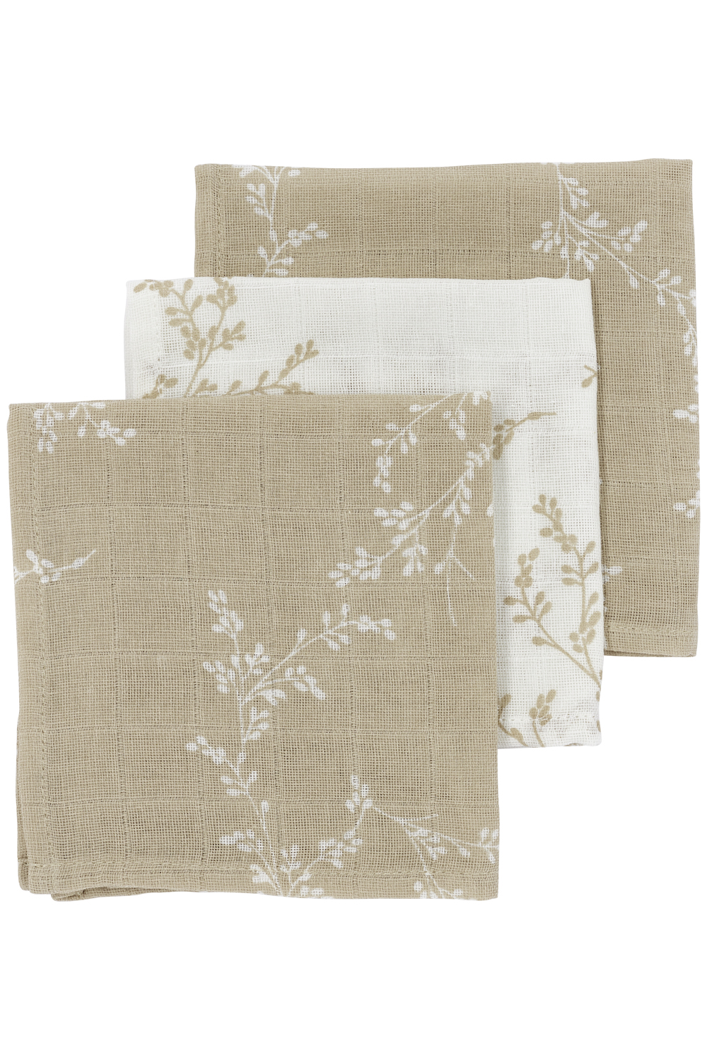 Monddoekjes 3-Pack Hydrofiel Branches - Sand