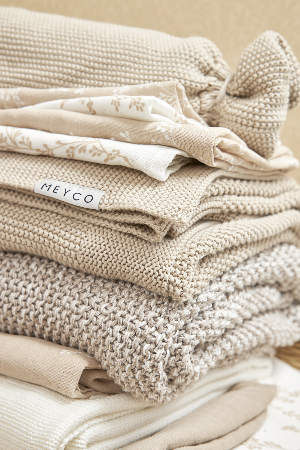 Monddoekjes 3-Pack Hydrofiel Branches - Sand - afbeelding 2
