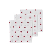 Meyco - Monddoekjes Hydrofiel Sweet Heart Rood 30x30cm