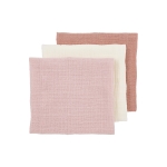 Hydrofiele Doeken 3-Pack - Soft Rose/Natural - 70x70cm