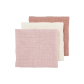 Hydrofiele Doeken 3-Pack - Soft Rose/Natural - 70x70cm