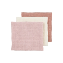 Hydrofiele Doeken 3-Pack - Soft Rose/Natural - 70x70cm