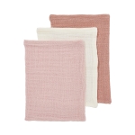 Washandjes 3-Pack Hydrofiel Uni Soft Rose/Natural