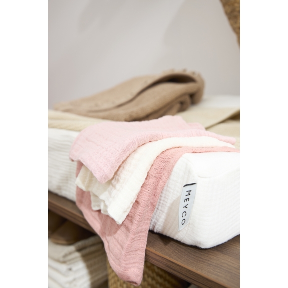 Washandjes 3-Pack Hydrofiel Uni Soft Rose/Natural