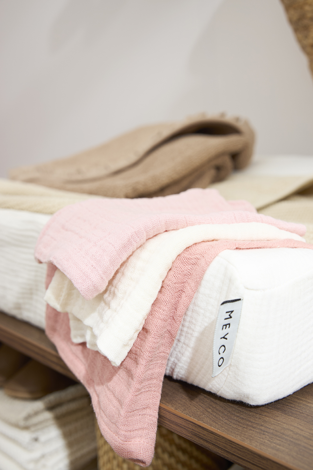 Washandjes 3-Pack Hydrofiel Uni Soft Rose/Natural - afbeelding 3