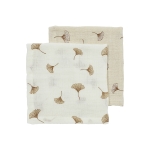 Monddoekjes Pre-Washed Hydrofiel Ginkgo - Offwhite - 30x