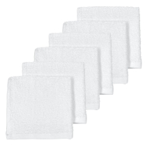 Meyco - Monddoekjes Badstof 6-pack - Wit - 30x30cm