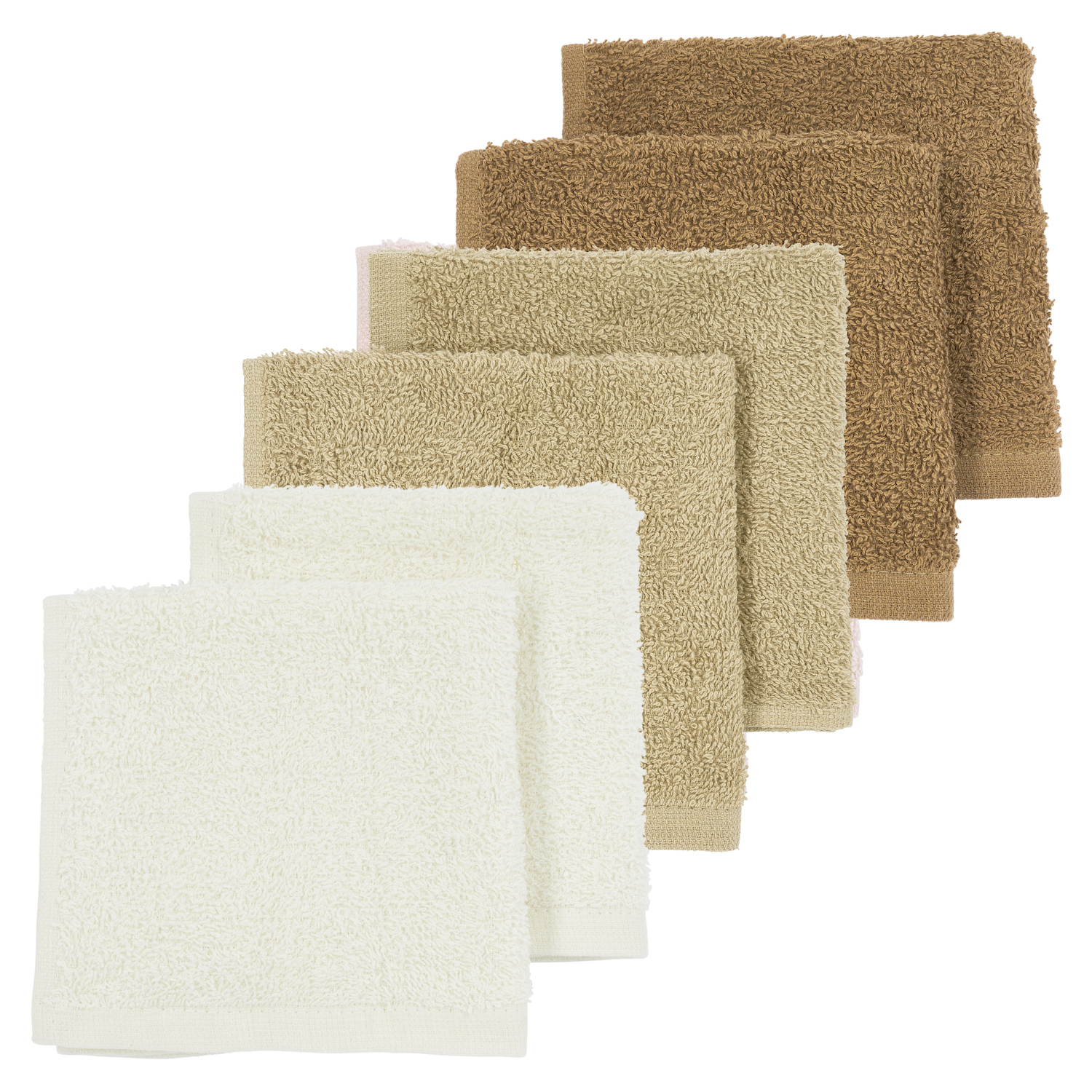 Monddoekjes 6-Pack Badstof Uni 30x30cm