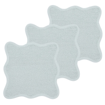 Meyco - Monddoekjes 3-Pack Badstof Wavy - Grey Blue