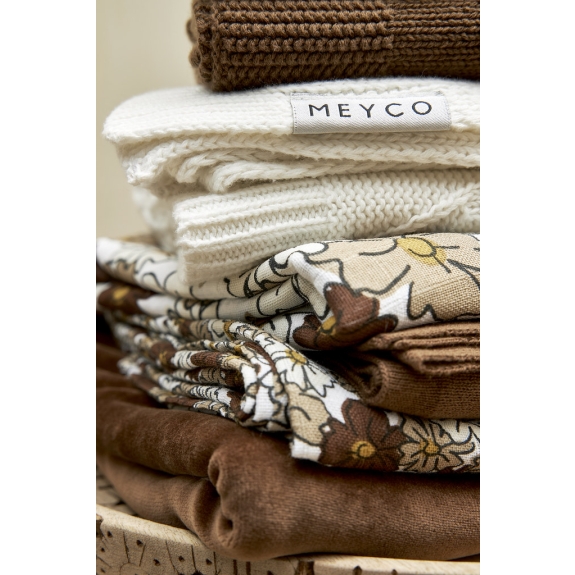 Meyco - Kruikenzak Vintage Flower - Chocolade