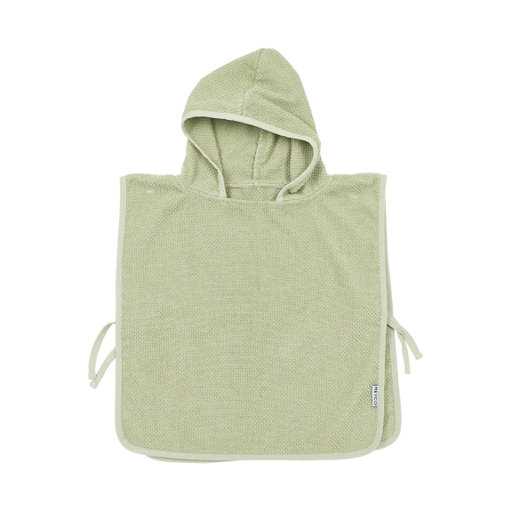 Meyco - Badponcho Popcorn - Soft Olive - 1-3 Jaar