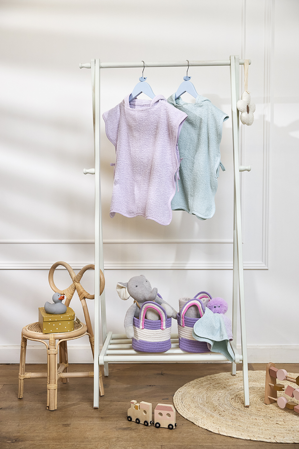 Badstof Wavy Poncho - Soft Lavender - 1-3 Jaar - afbeelding 4