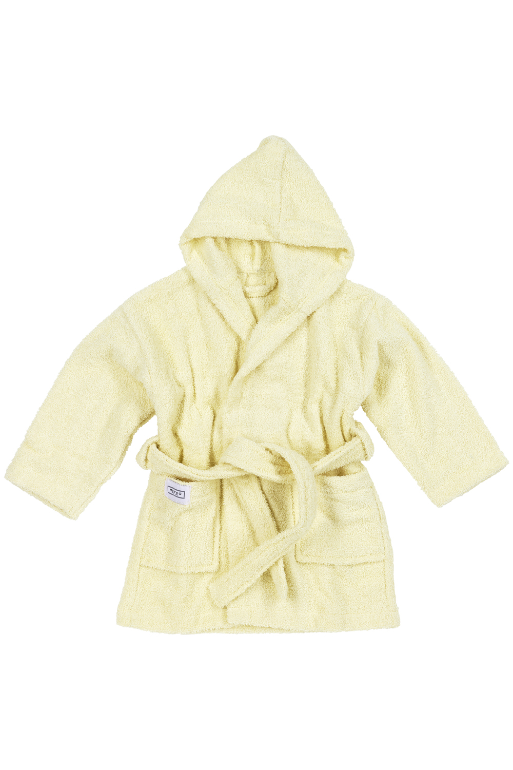 Badjas Badstof Uni Soft Yellow 86/92