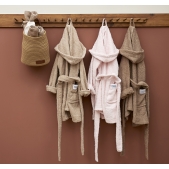 Meyco - Badstof Badjas - Zachte Roze - Maat 98/104