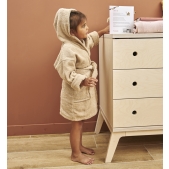 Meyco - Badjas van Badstof - Sand - Maat 98/104