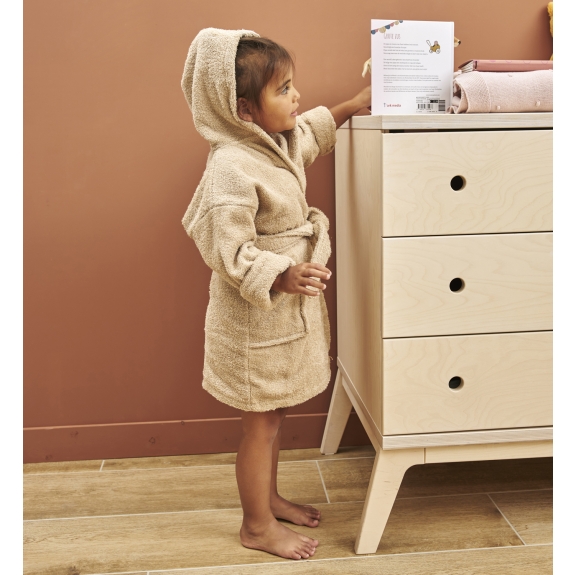 Meyco - Badjas van Badstof - Sand - Maat 98/104