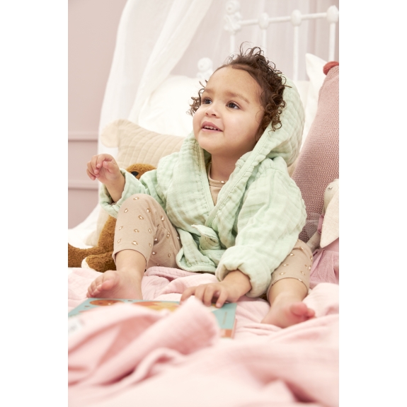 Meyco - Badjas Hydrofiel Uni Soft Green - 86/92