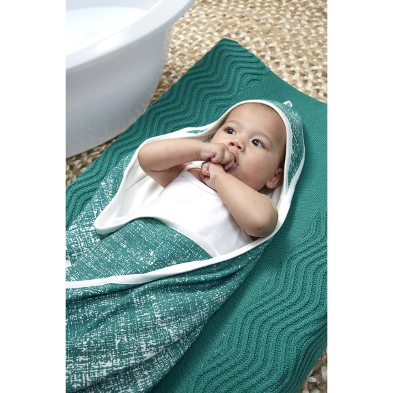 Badcape met Fijne Lijnen - Smaragdgroen - 90x90cm