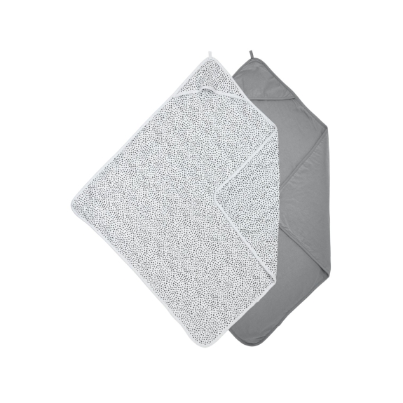 Meyco - Badcape 2-Pack Cheetah/Uni Grijs 80x80cm