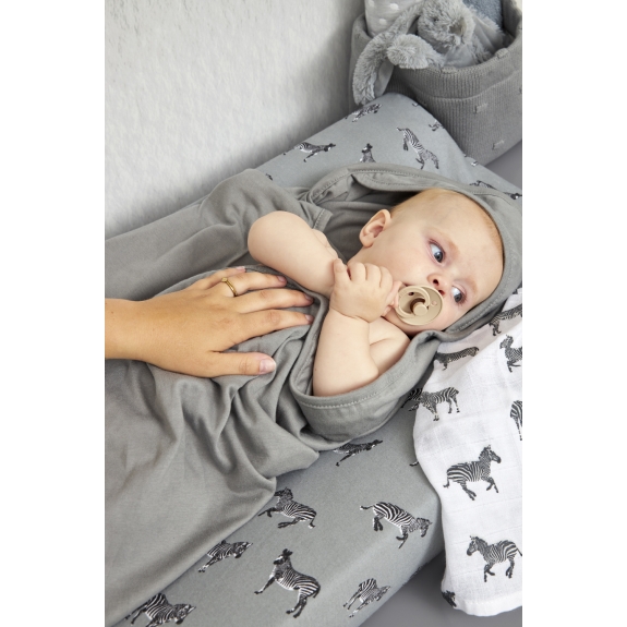 Meyco - Badcape 2-Pack Cheetah/Uni Grijs 80x80cm