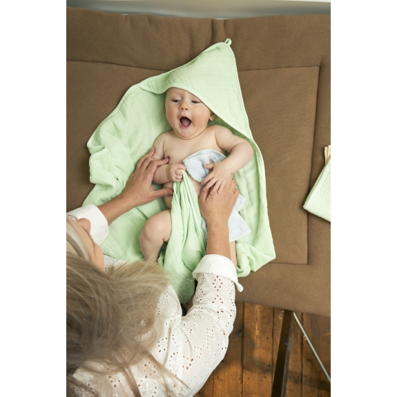 Badcape Pre-washed Hydrofiel Uni - Soft Mint - 80x80cm