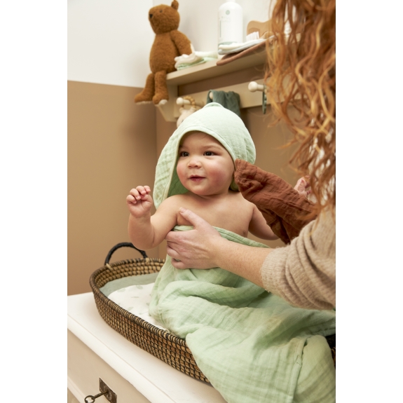 Badcape Pre-Washed Hydrofiel Uni Soft Green 80x80cm