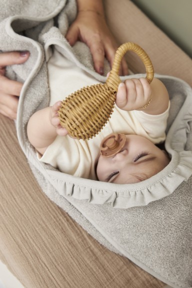 Meyco - Badcape Ruffle - Greige - 80x80cm