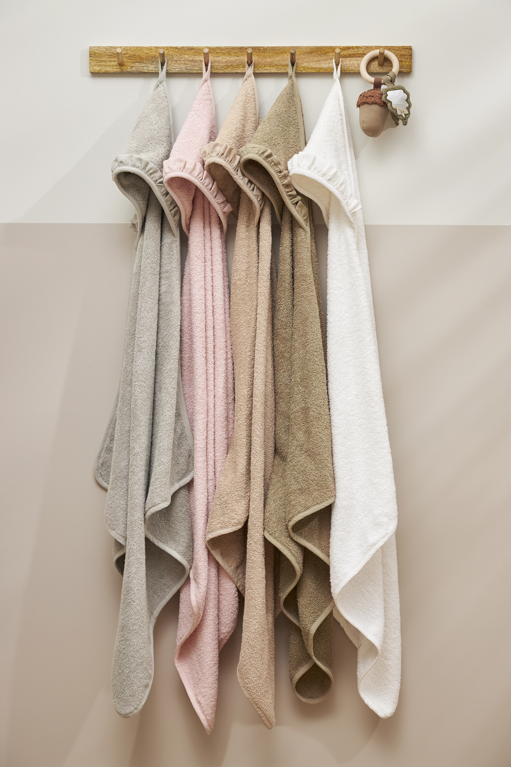 Badcape Ruffle - Taupe - 80x80cm - afbeelding 2