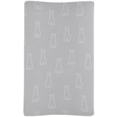 Meyco - Aankleedkussenhoes met Konijn - Zilver - 50x70cm