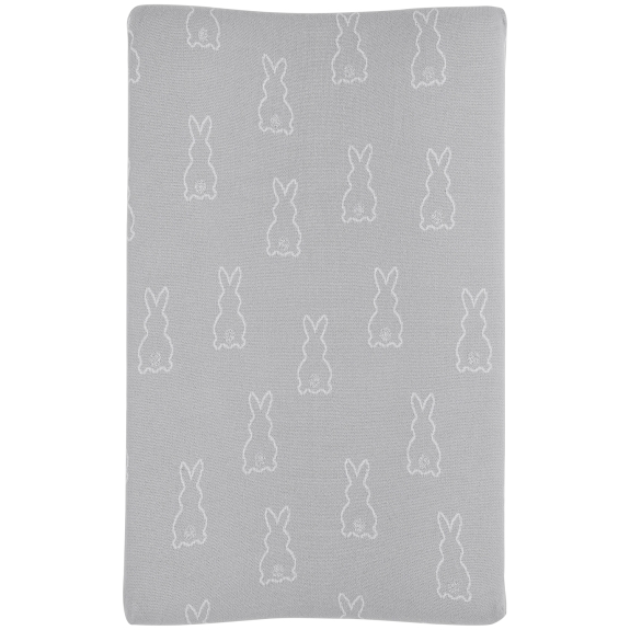 Meyco - Aankleedkussenhoes met Konijn - Zilver - 50x70cm