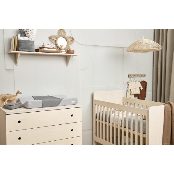 Aankleedkussenhoes Knit Basic - Grijs Melange - 50x70cm