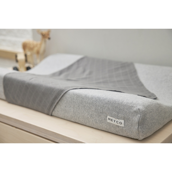 Aankleedkussenhoes Knit Basic - Grijs Melange - 50x70cm