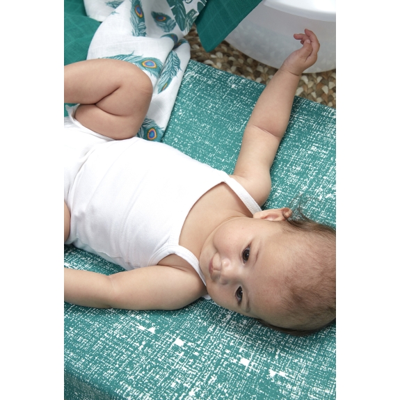 Aankleedkussenhoes Fine Lines - Smaragdgroen - 50x70cm