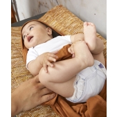 Block Mixed Aankleedkussenhoes - Okergeel - 50x70cm