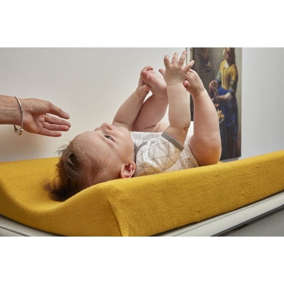 Aankleedkussenhoes Knit Basic - Honey Gold - 50x70cm