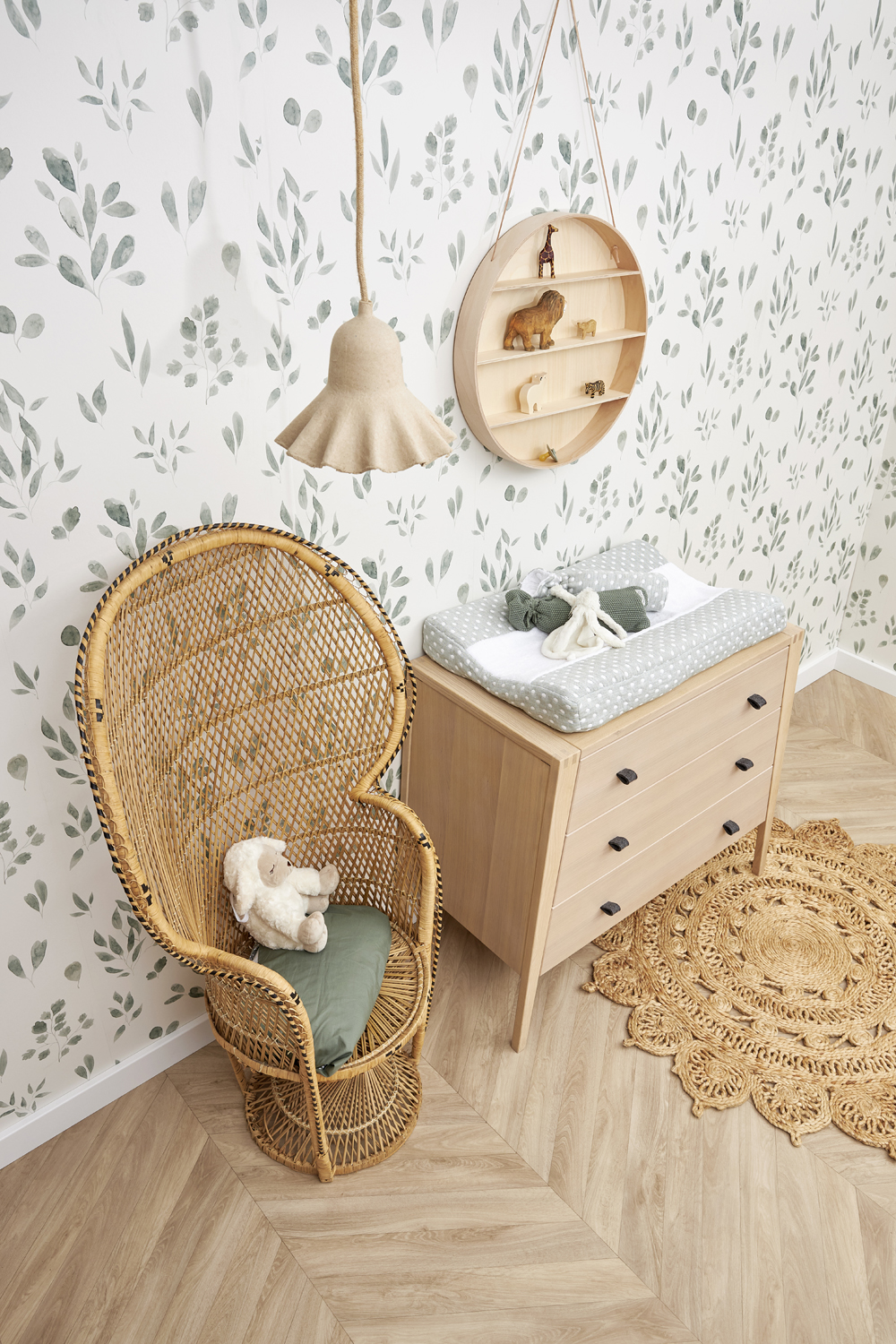 Aankleedkussenhoes Little Dots - Forest Green - 50x70cm - afbeelding 4