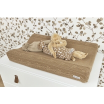 Romantische Bloem Aankleedkussenhoes - taupe - 50x70cm