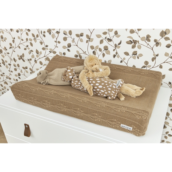 Romantische Bloem Aankleedkussenhoes - taupe - 50x70cm