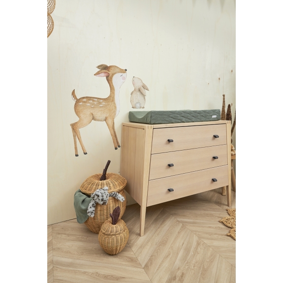 Biologisch Aankleedkussenhoes Diamond - Forest Green 50x