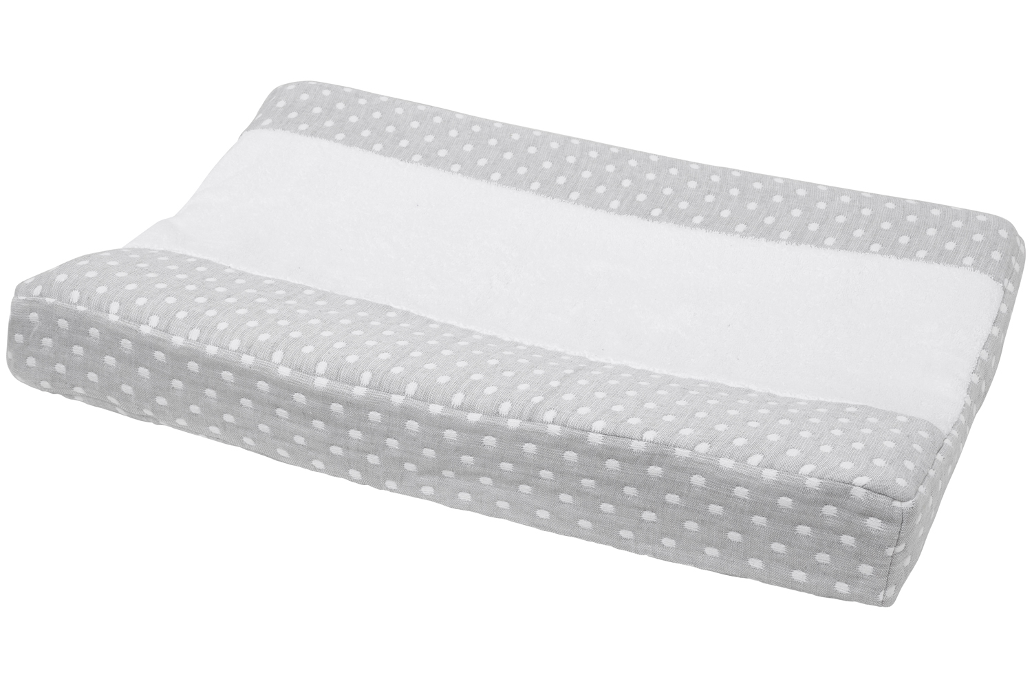 Aankleedkussenhoes met Grijze Stippen - 50x70cm - afbeelding 2