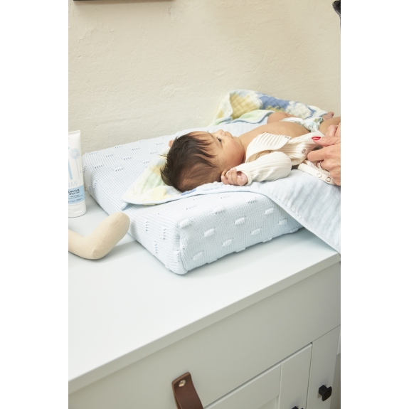 Meyco - Aankleedkussenhoes Knots - Lichtblauw - 50x70cm