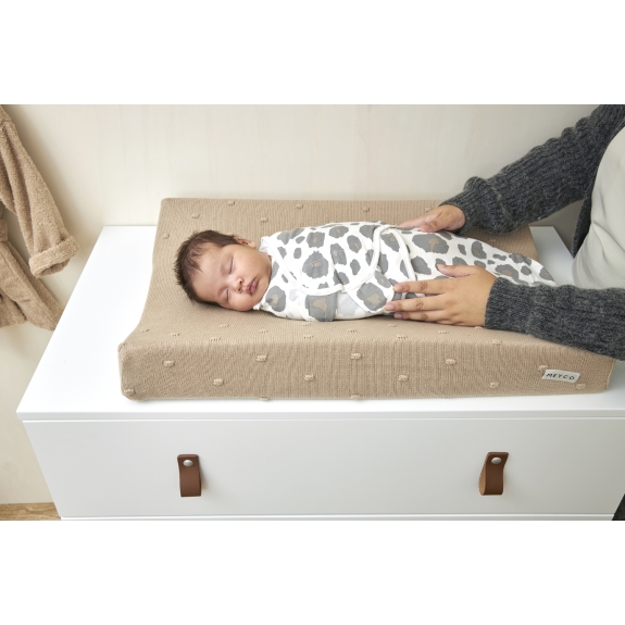 Meyco - Aankleedkussenhoes Mini Knots - Zand - 50x70cm