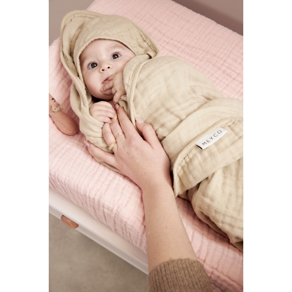 Aankleedkussenhoes Pre-Washed Hydrofiel Uni - Soft Pink